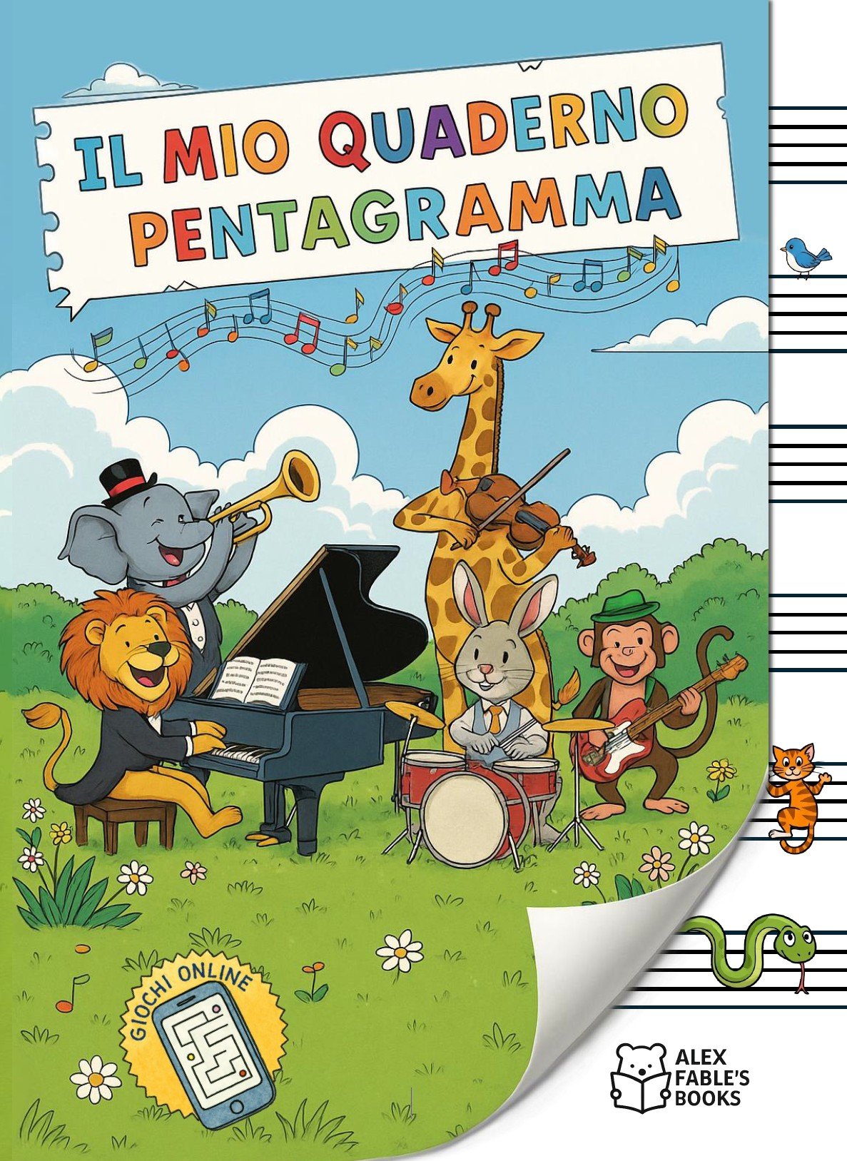 Copertina del libro Il mio primo pentagramma musicale per bambini
